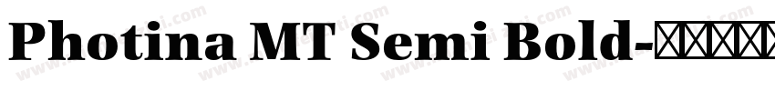 Photina MT Semi Bold字体转换